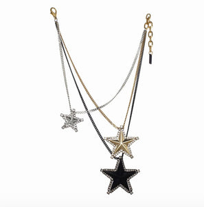 TOVA Star & Swarovski Necklace TRICOLOR