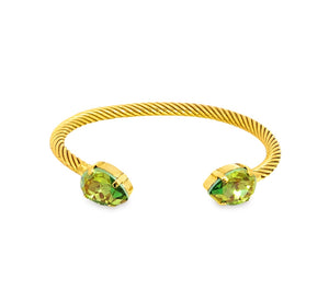 Charlotte Cuff in Pear Peridot Lemon