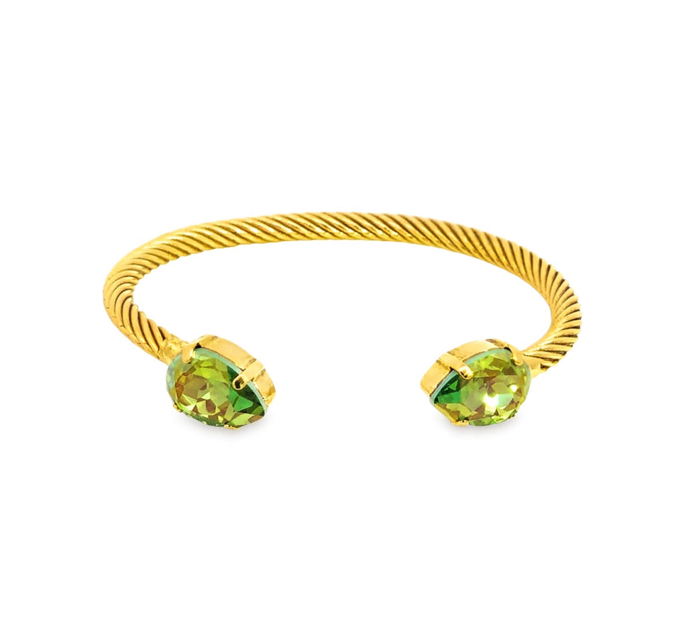 Charlotte Cuff in Pear Peridot Lemon