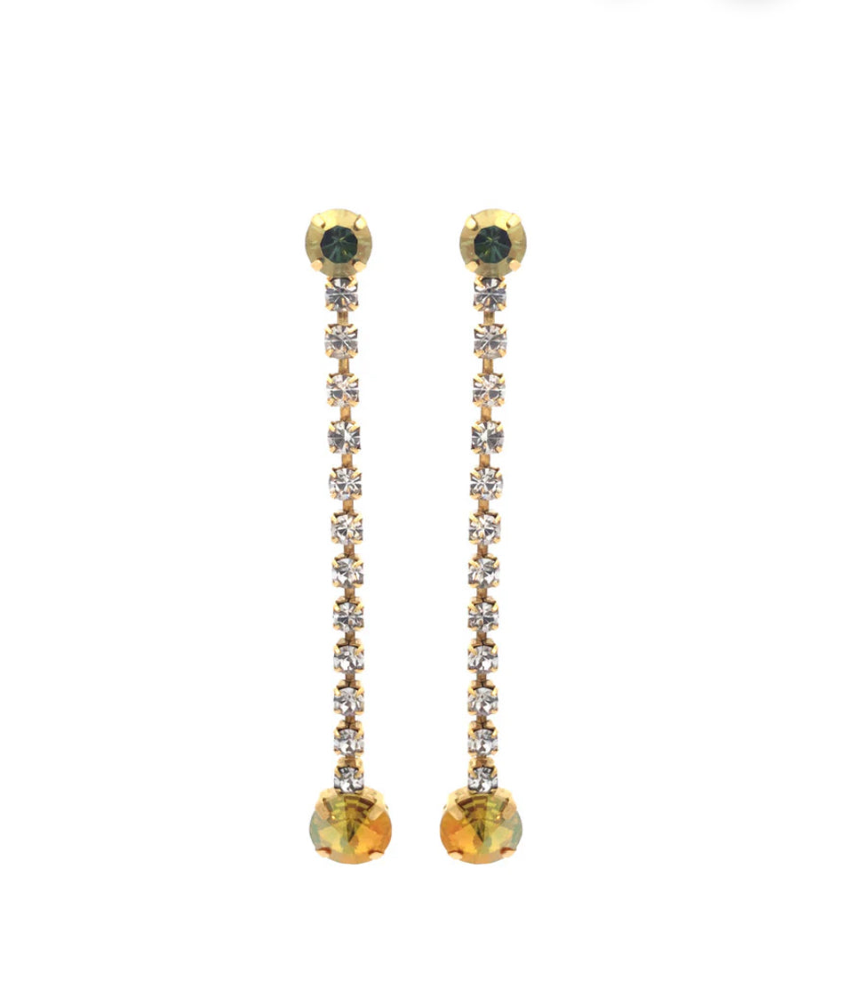 Aliza Earrings in Citrus Lime Brandy