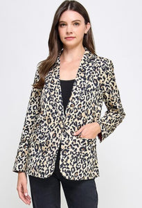 Leopard & Rhinestones Blazer