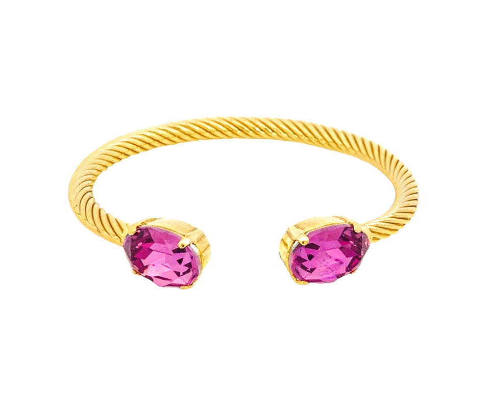 Charlotte Cuff in Oval Dark Rose